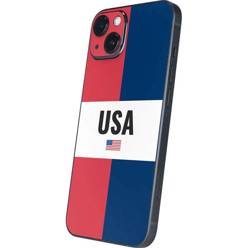 American Flag Color Block iPhone 14 Plus Skin